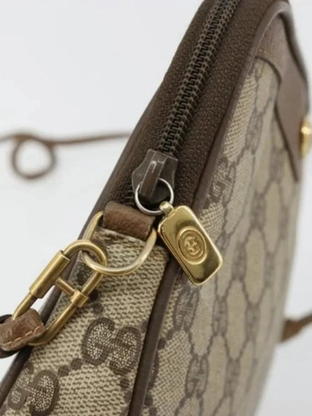 GUCCI GG Supreme Shoulder Bag PVC Beige Gold 119 02 068 Auth 182214 - Picture 11 of 16
